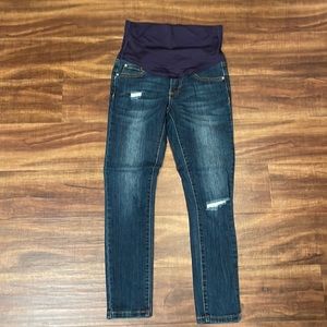 Pink blush maternity jeans